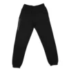 The black RHSM Classic Fit Sweatpants laid flat, showing the front design and deep pockets.