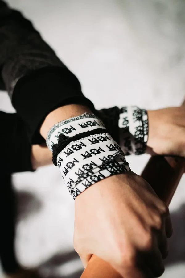 White-Wrist-Wraps-Racing-Heart-Steady-Mind