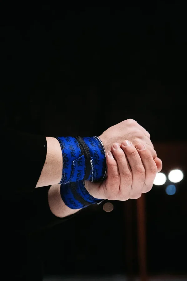 Wrist Wraps - Blue & Black - Image 2