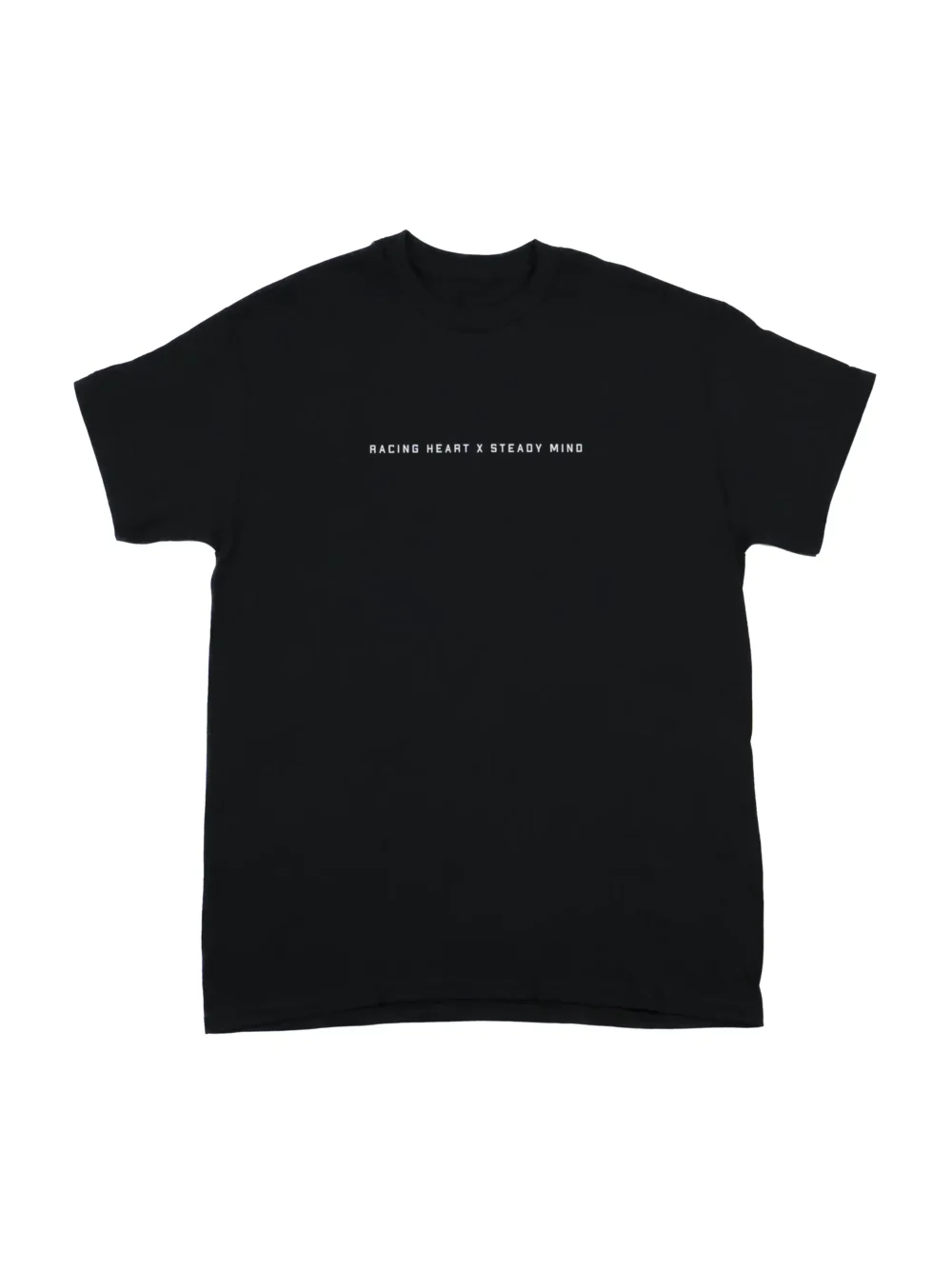 The black RHSM Classic Fit Tee laid flat, showing the minimalist front design.