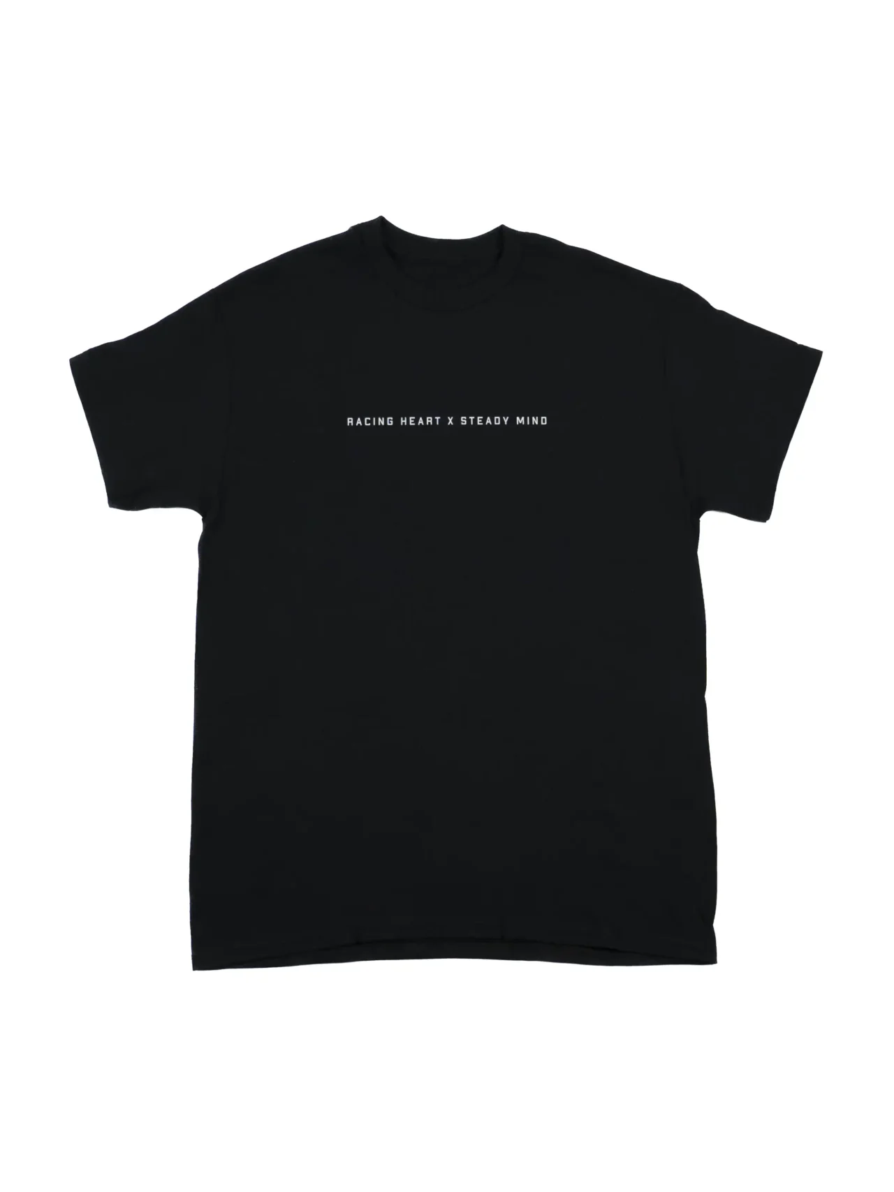 The black RHSM Classic Fit Tee laid flat, showing the minimalist front design.