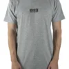 Front view of a model wearing the gray RHSM Long Fit Tee V2, highlighting its relaxed long fit.