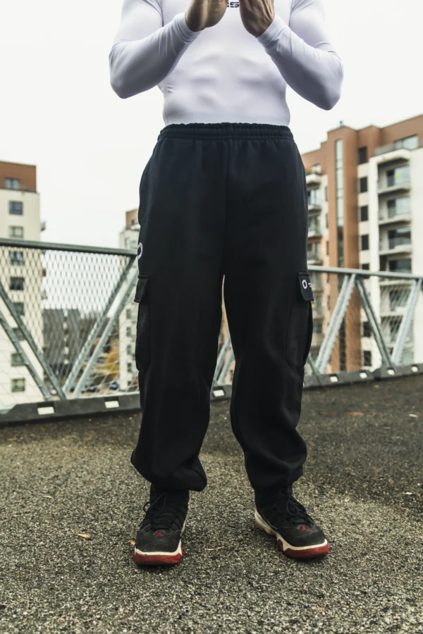 RHSM Cargo Sweatpants in Black - Image 2