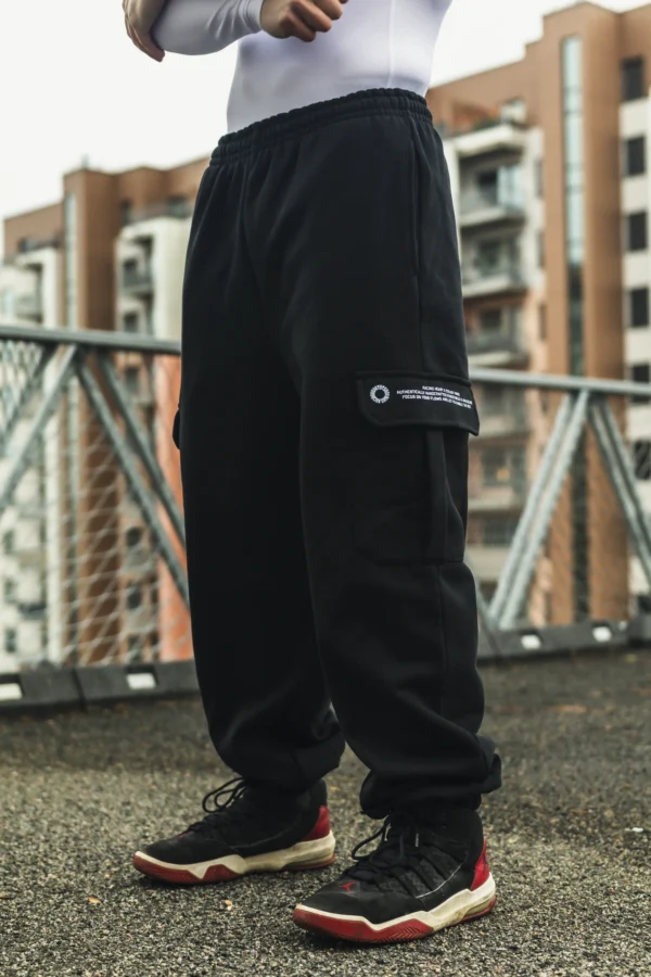 RHSM Cargo Sweatpants in Black