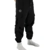 Front view of a model wearing the black RHSM Cargo Sweatpants, showing their fit for training and streetwear.