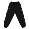 The black RHSM Cargo Sweatpants laid flat, showing the front design and fit.