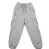 The gray RHSM Cargo Sweatpants laid flat, showing the front design and fit.