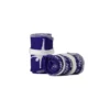 A pair of the purple RHSM Calisthenics Wrist Wraps V2 rolled up and ready for training.