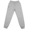Front view of the gray RHSM First Edition sweatpants laid flat, showing the relaxed oversized fit and adjustable drawstring.