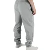 Male model wearing the gray RHSM First Edition sweatpants, showing the fit and silhouette from the back.