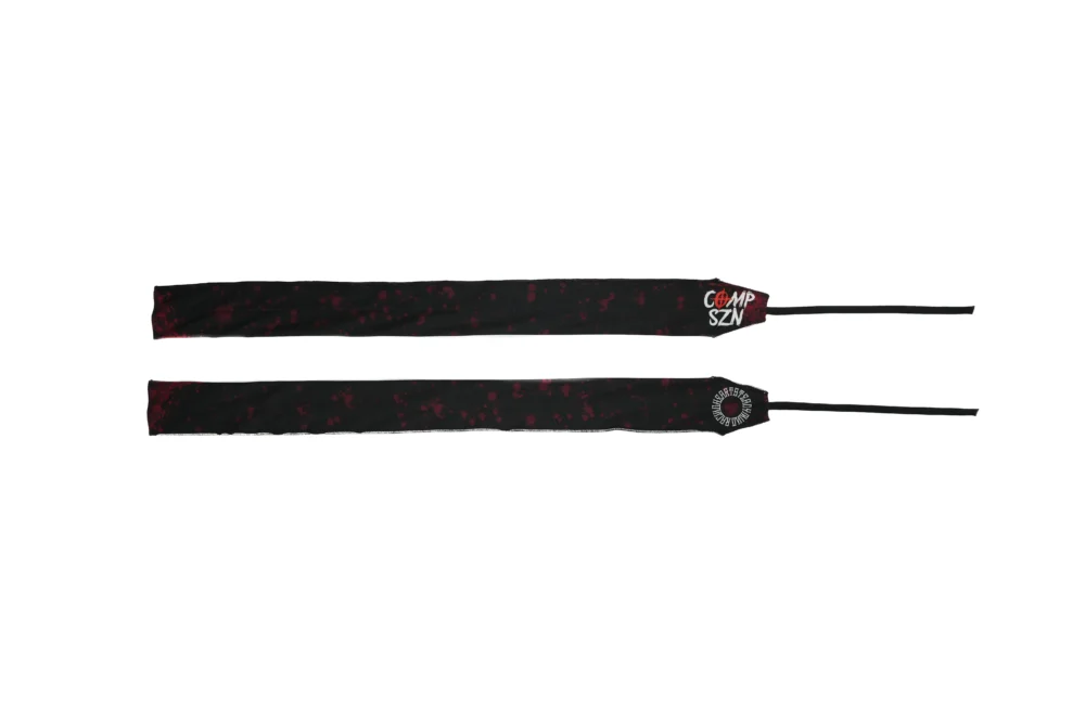 The RHSM "Comp Szn" Wrist Wraps V2 laid out flat to show the full length and competition design.