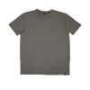 The RHSM "Live By The Bar Die By The Bar" Acid Wash Tee in ash, laid flat (front view), showing the clean front, sewn-in hem label, and unique vintage look of this fitness apparel.