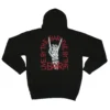 The black "LBTBDBTB" hoodie, laid flat (back view), showcasing the massive statement graphic; essential calisthenics apparel from RHSM.