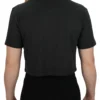 Back view of a female athlete wearing the gray Classic Fit Crop Top, highlighting the clean, plain back and the athletic fit across the shoulders.