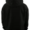 Back view of a female model wearing the Classic Fit Cropped Hoodie, demonstrating the clean athletic cropped fit and the shape of the hood.