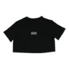 RHSM 1st Edition Women's Oversized Tee in black laid flat, showing the premium cotton of the calisthenics apparel.