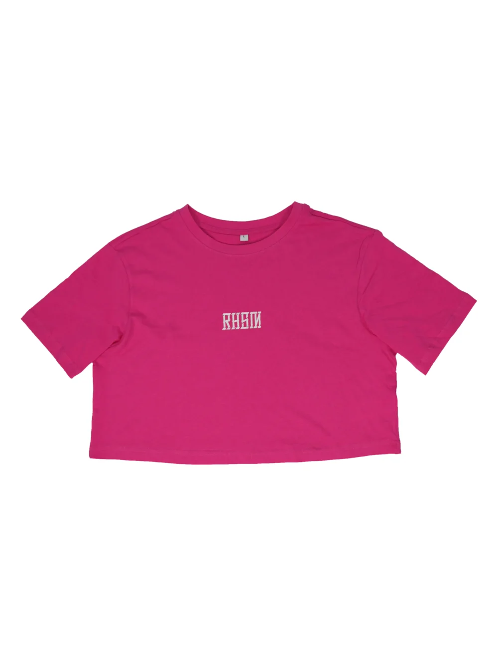 RHSM 1st Edition Women's Oversized Tee in pink laid flat, showing the soft premium cotton of the calisthenics apparel.