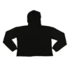 Flat lay of the back of the RHSM Classic Fit Cropped Hoodie, showing the plain back and the seams of the hood.