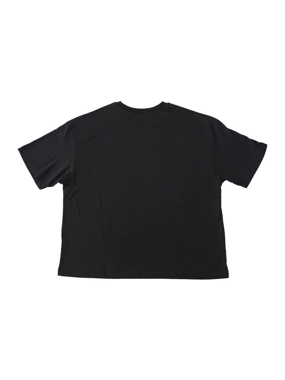 Back view of the black RHSM Flowstate graphic tee laid flat, showing the 100% cotton construction of the RHSM workout gear.