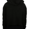 Model training in the black cropped hoodie, representing the champion's mindset of the RHSM calisthenics clothing brand.