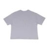 Flat lay of the front of the lilac RHSM MVMT Oversized Boxy Tee, showing the heavyweight cotton fabric, crewneck, and dropped shoulders.