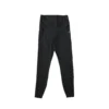 RHSM Minimalist Leggings in black laid flat, back view, highlighting the rear zip pocket on the workout gear.