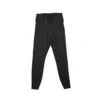 RHSM Minimalist Leggings in black laid flat, front view, showing the premium calisthenics apparel fabric.