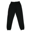 The black "[RHXSM]" minimalist sweatpants, laid flat (back view), emphasizing the clean, versatile design of this piece of calisthenics apparel.
