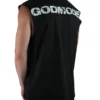 Rear view of the Godmode 2026 print on a model, showcasing calisthenics apparel design.